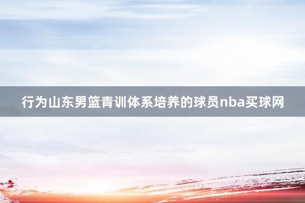 行为山东男篮青训体系培养的球员nba买球网