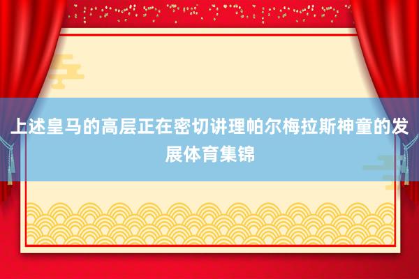 上述皇马的高层正在密切讲理帕尔梅拉斯神童的发展体育集锦