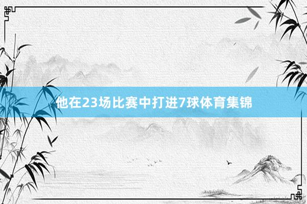 他在23场比赛中打进7球体育集锦