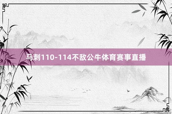 马刺110-114不敌公牛体育赛事直播