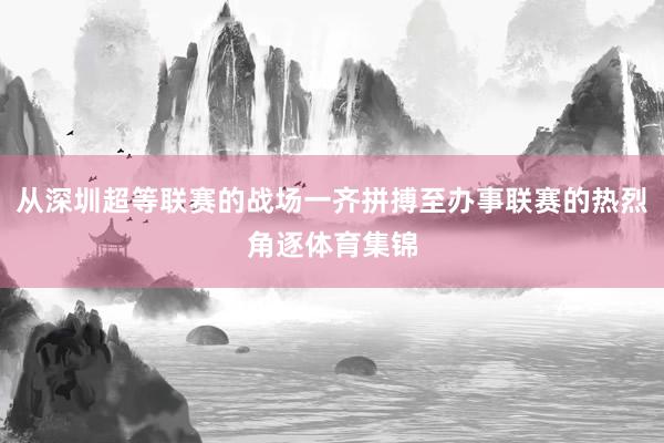 从深圳超等联赛的战场一齐拼搏至办事联赛的热烈角逐体育集锦